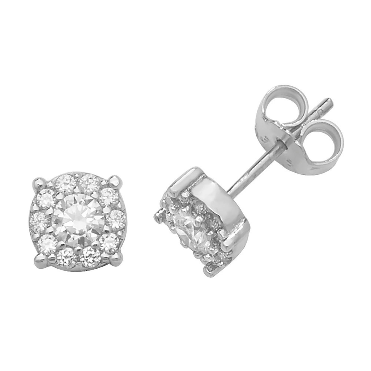 9ct White Gold Earrings