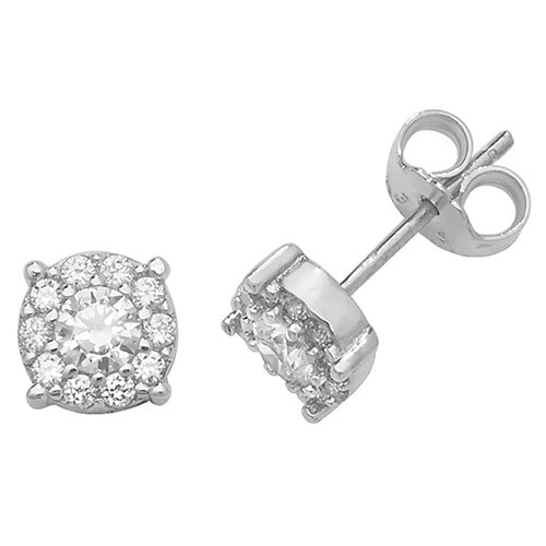 9ct White Gold Earrings