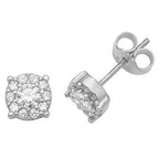 9ct White Gold Earrings