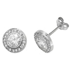 9ct White Gold Earrings
