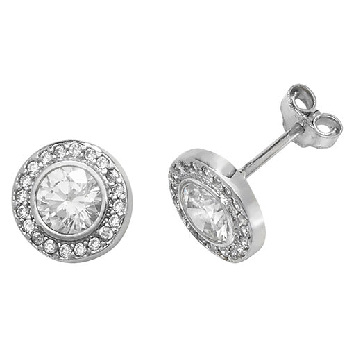 9ct White Gold Earrings