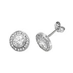 9ct White Gold Earrings