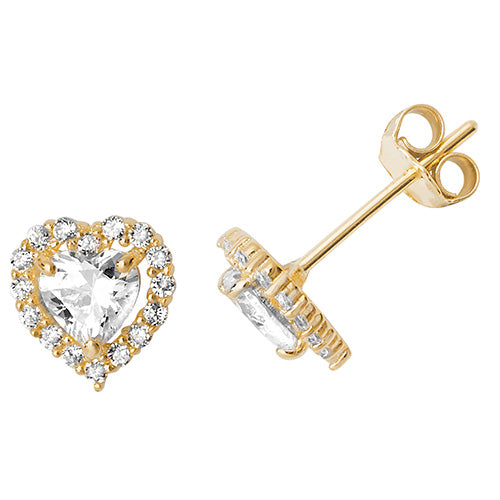 Clustdlysau Aur Melyn 9ct