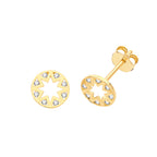 Clustdlysau Aur Melyn 9ct
