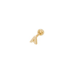 9ct Yellow Gold Initial Cartilage Stud