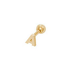 9ct Yellow Gold Initial Cartilage Stud