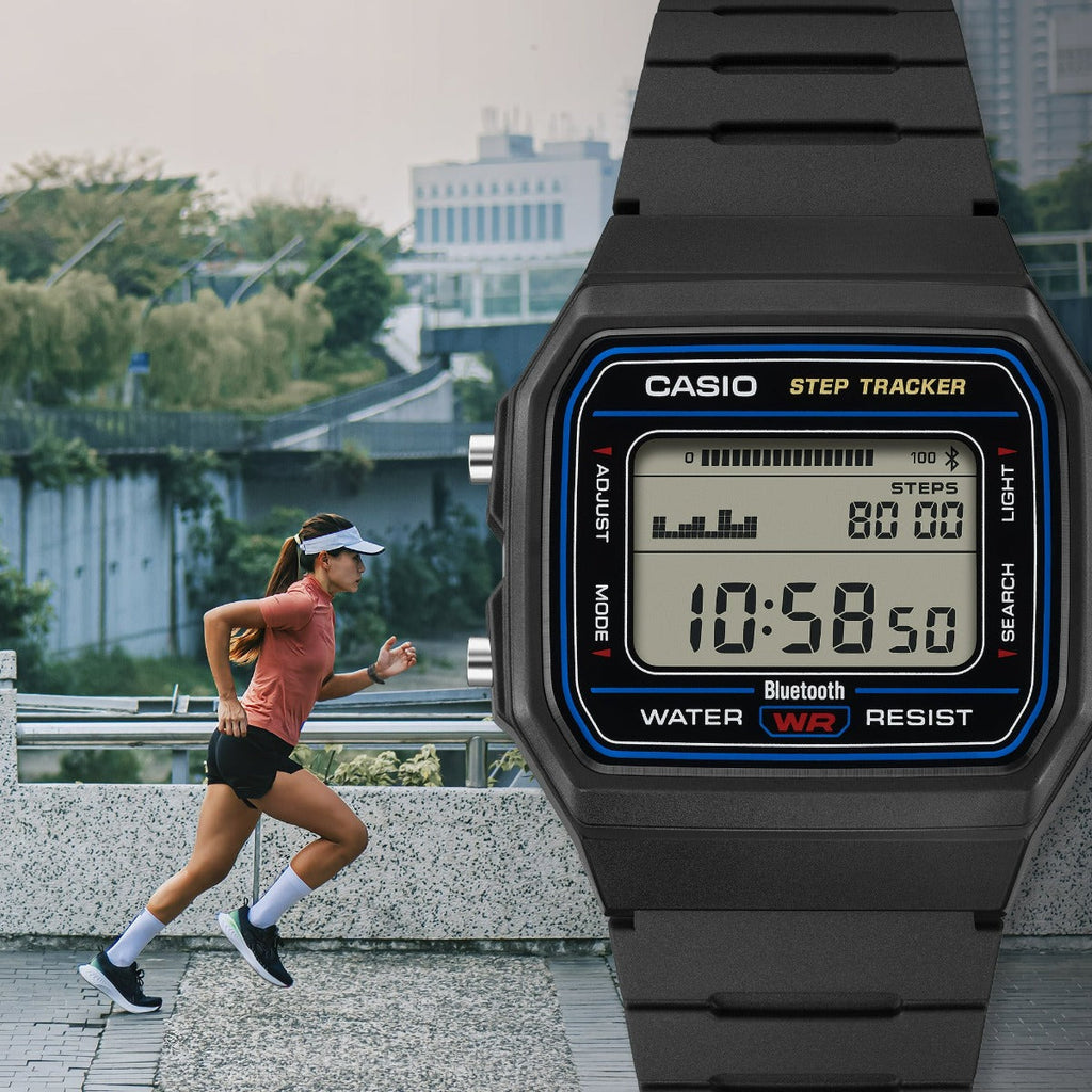 Casio Collection Mens Digital Watch with Black Dial and Black Strap F-B100W-1AEF