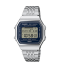 Casio Collection Mens Digital Watch with Blue Dial and Silver Strap ABL-100WE-2AEF