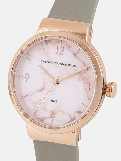 French Connection Ladies Watch with Grey Leather Strap FC1291E