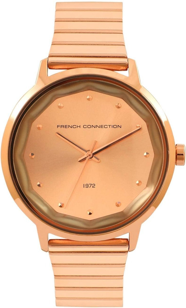 French Connection Ladies Watch with Rose Gold Strap FC1325RGM