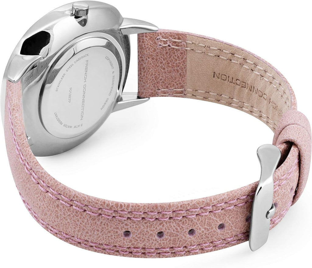 French Connection Ladies Watch with Pink Leather Strap FC1327P