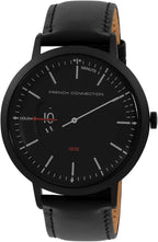 French Connection Mens Watch with Black Leather Strap FC1330BB