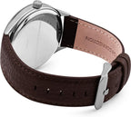 Gwylio Dynion French Connection gyda Strap Lledr Brown FC1331T