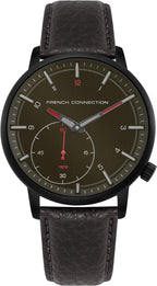 French Connection Mens Watch with Green Leather Strap FC1332N