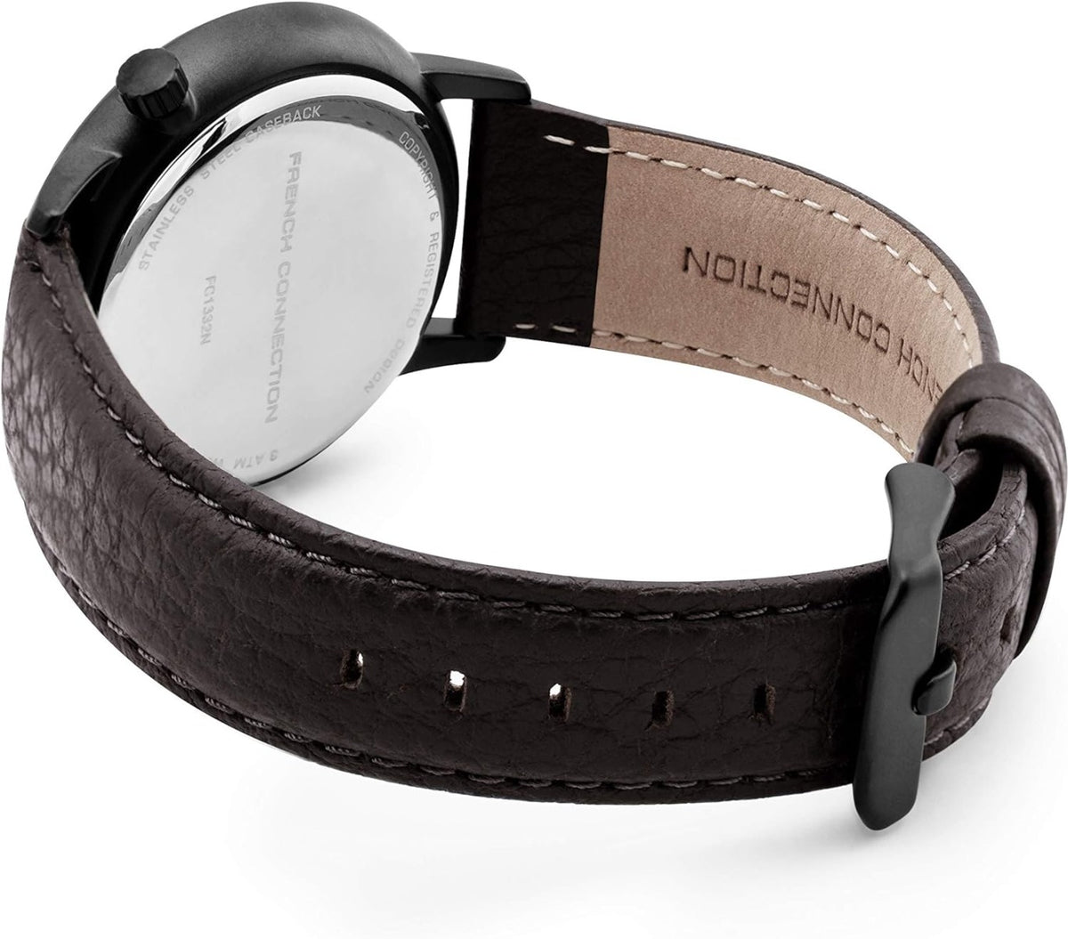 French Connection Mens Watch with Green Leather Strap FC1332N