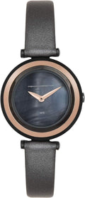 French Connection Ladies watch with Black Leather Strap FCE118B