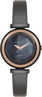 French Connection Ladies watch with Black Leather Strap FCE118B