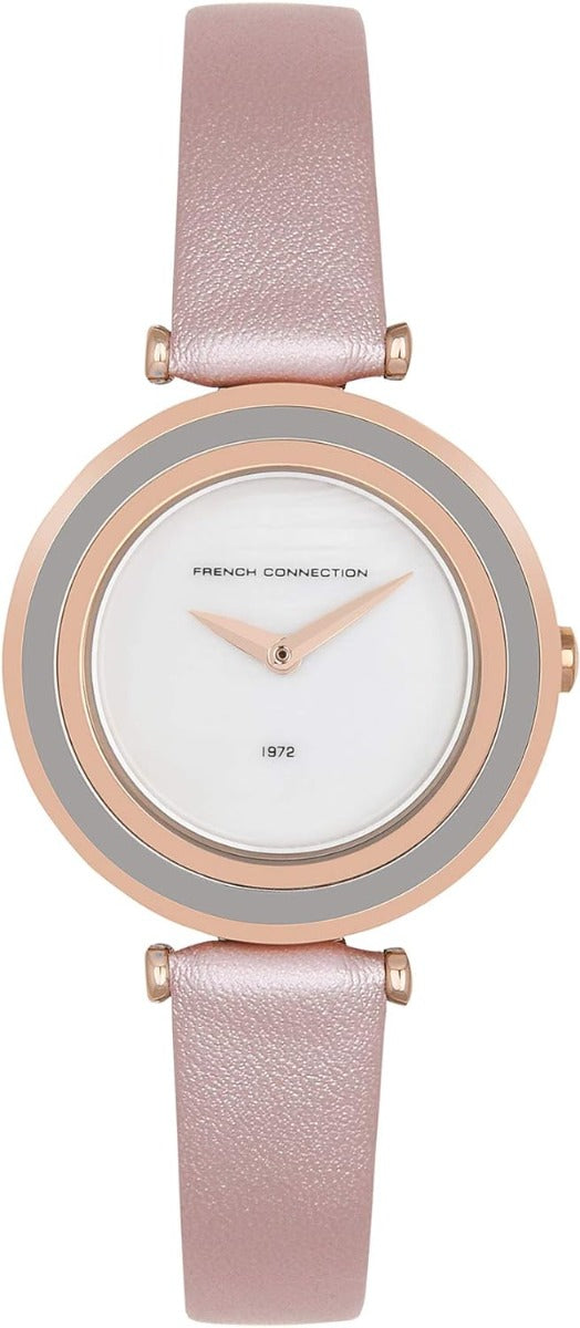 French Connection Ladies watch with Pink Leather Strap FCE118E