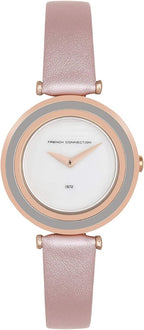 French Connection Ladies watch with Pink Leather Strap FCE118E
