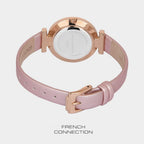 French Connection Ladies watch with Pink Leather Strap FCE118E