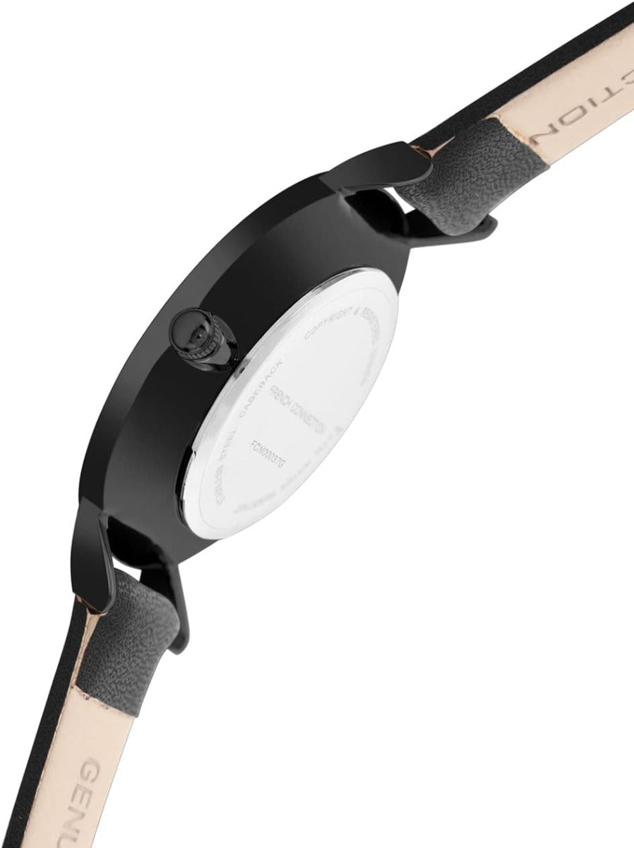French Connection Ladies Watch with Black Leather Strap FCN00037G