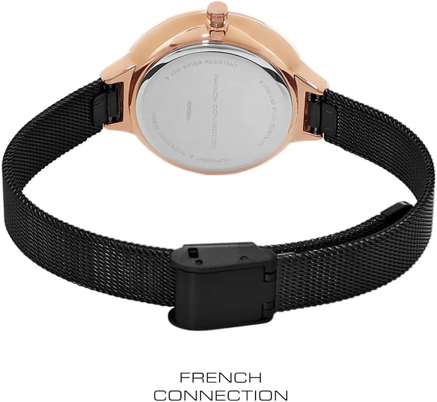 French Connection Ladies Watch with Black Dial and Black Strap FCP23BM