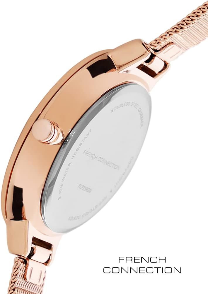 French Connection Ladies Watch with Rose Gold Milanese Strap FCP23RGM