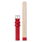 Mondaine Classic Ladies Watch with White Dial and Red Vegan Leather Strap MSE.26110.LCV