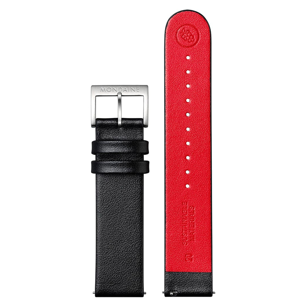 Mondaine Classic Mens Watch with White Dial and Black Vegan Leather Strap A660.30360.16SBBV