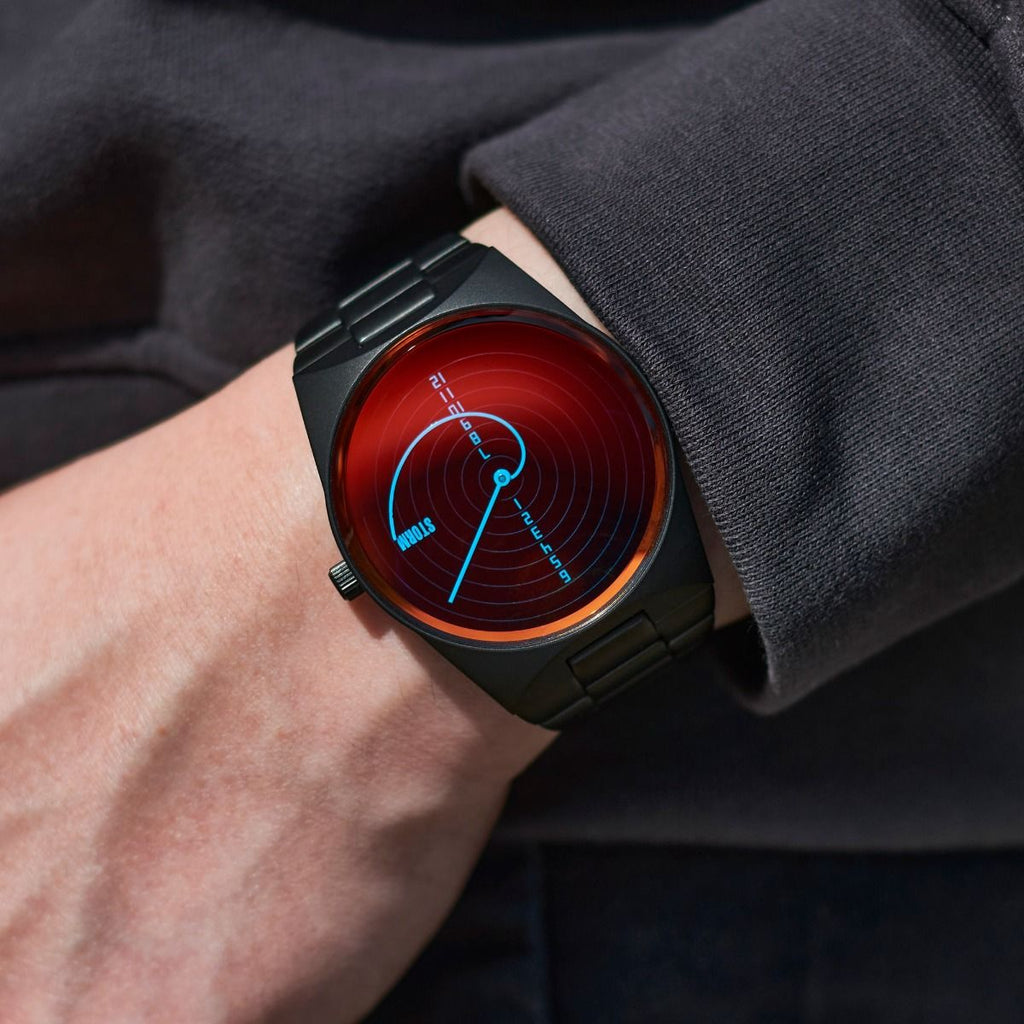 Storm Fibon-X Mens Watch with Red Dial and Grey Strap 47444/SL/R