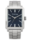 Firetrap Men's Quartz Watch with Blue Dial Analogue Display and Silver Bracelet FT2011U