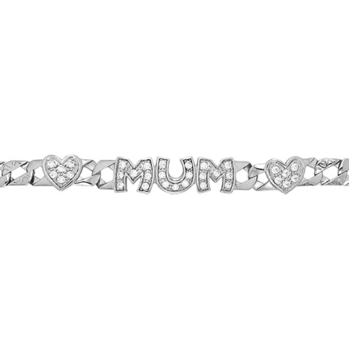 Sterling Silver Mum Bracelet