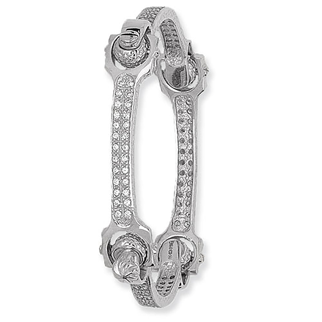 Sterling Silver CZ Bangle