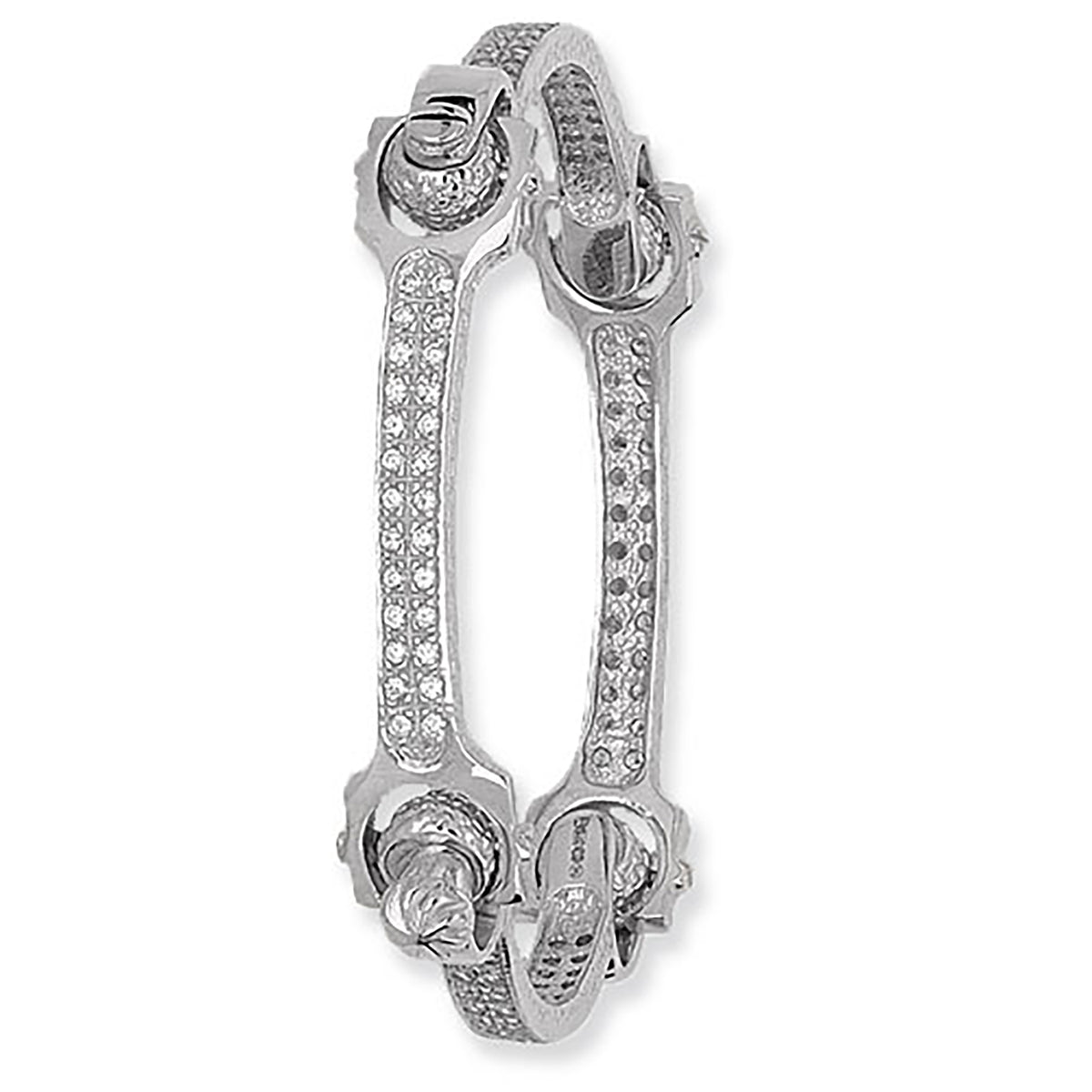 Sterling Silver CZ Bangle