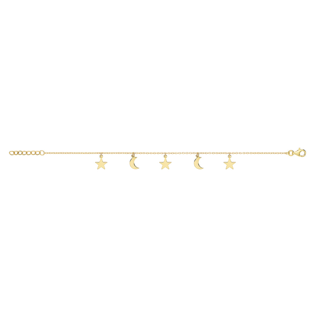 Gold Plated Sterling Silver Charm Bracelet