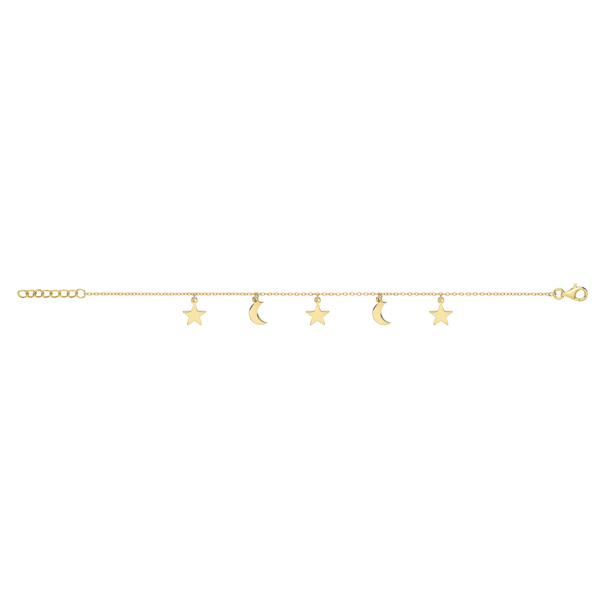 Gold Plated Sterling Silver Charm Bracelet