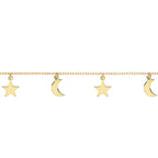 Gold Plated Sterling Silver Charm Bracelet