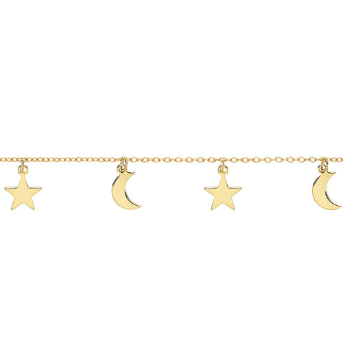 Gold Plated Sterling Silver Charm Bracelet