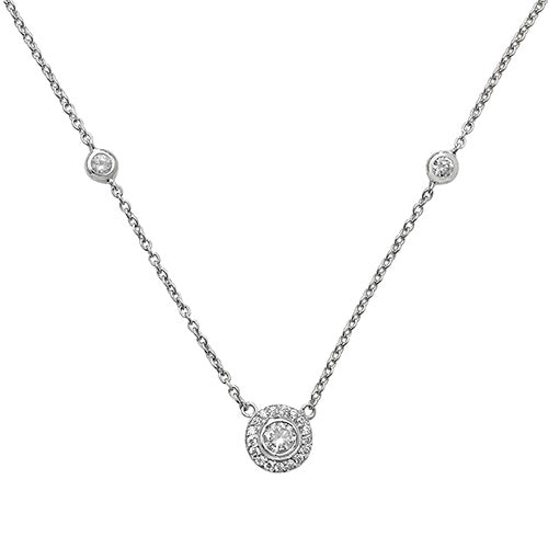 Sterling Silver CZ Necklet