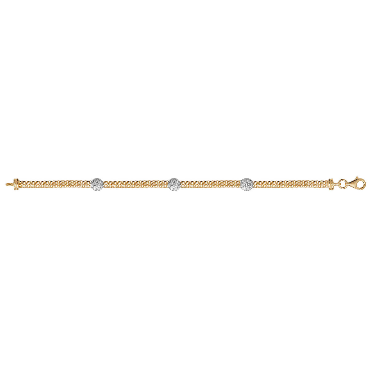 Gold Plated Sterling Silver Bracelet G3257B