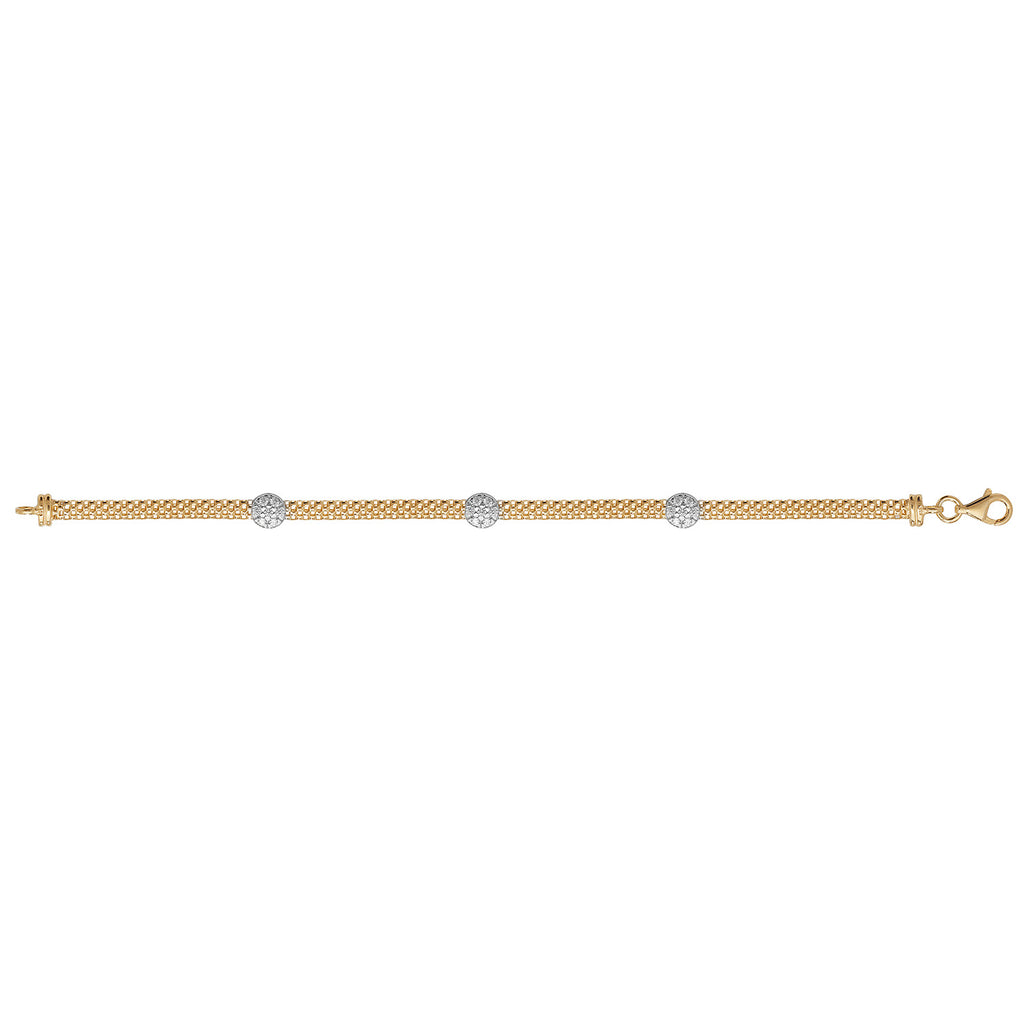 Gold Plated Sterling Silver Bracelet G3257B