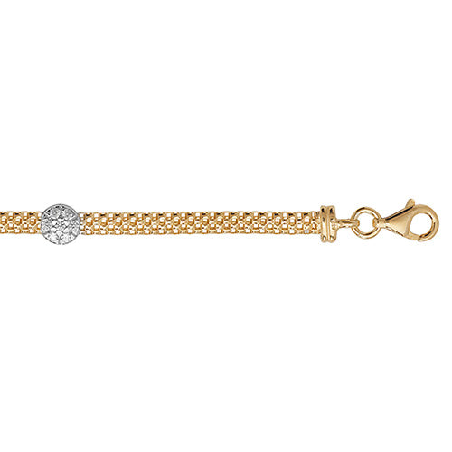 Gold Plated Sterling Silver Bracelet G3257B
