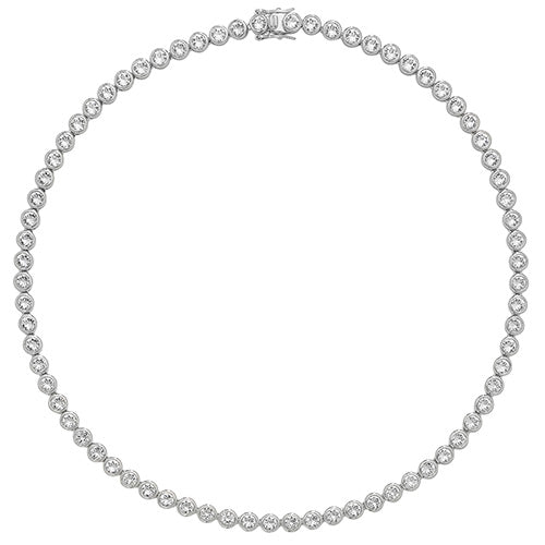 Sterling Silver CZ Necklet