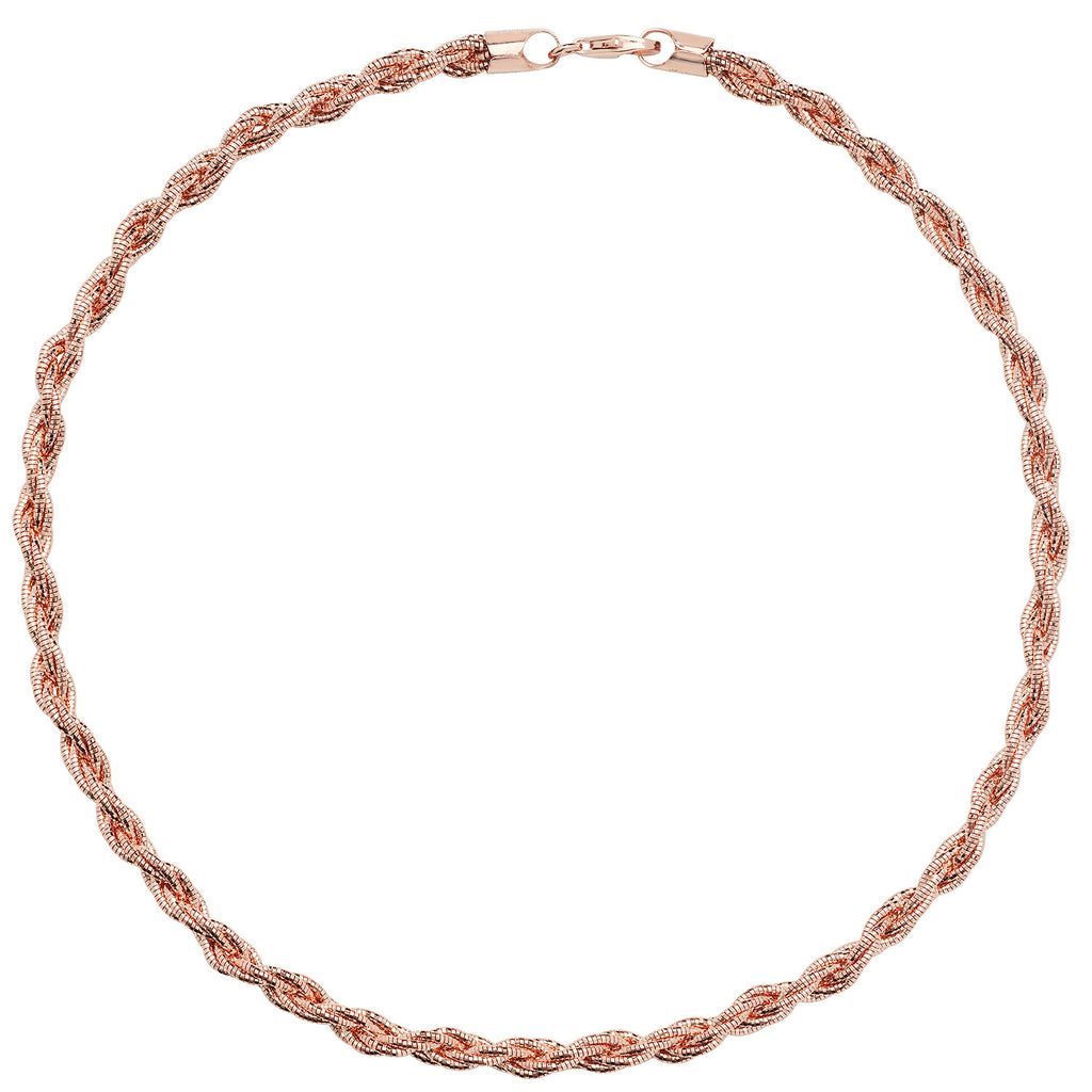 Rose Gold Plated Sterling Silver Necklet