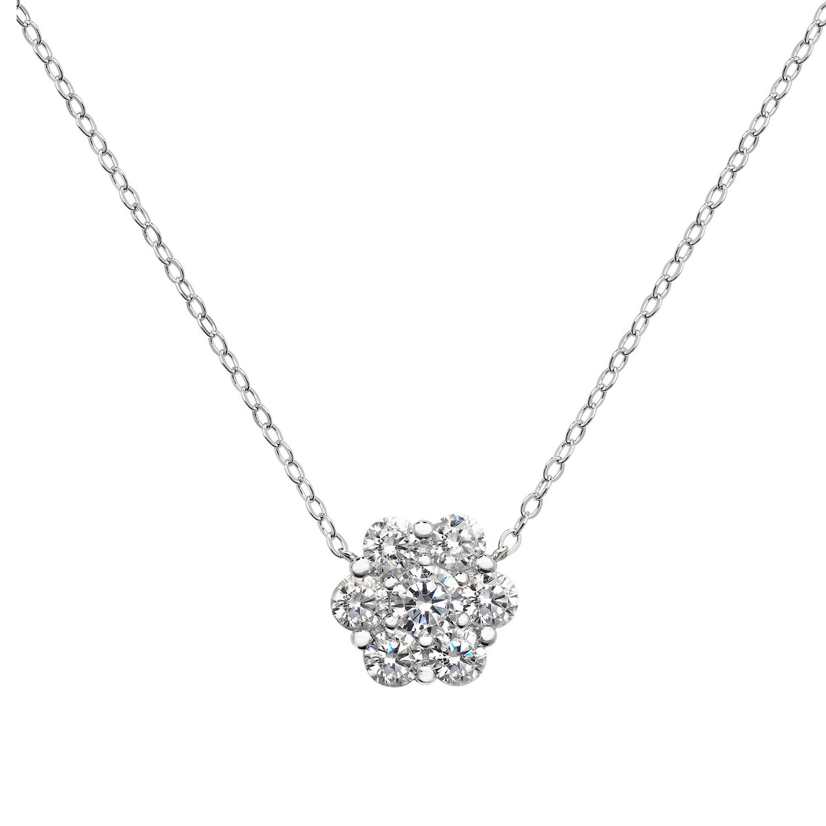 Sterling Silver CZ Necklet