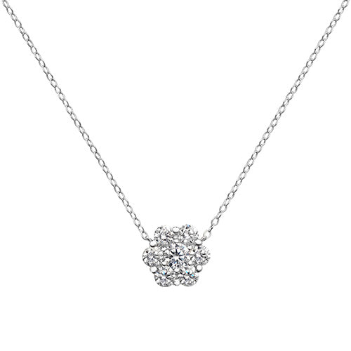 Sterling Silver CZ Necklet