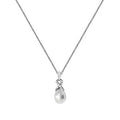 Sterling Silver CZ and Pearl Necklet