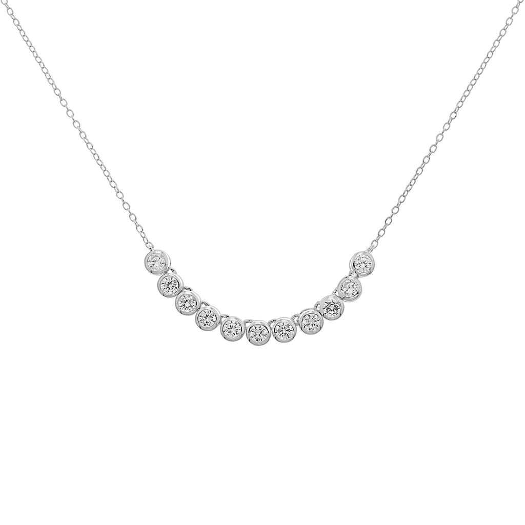 Sterling Silver CZ Necklet