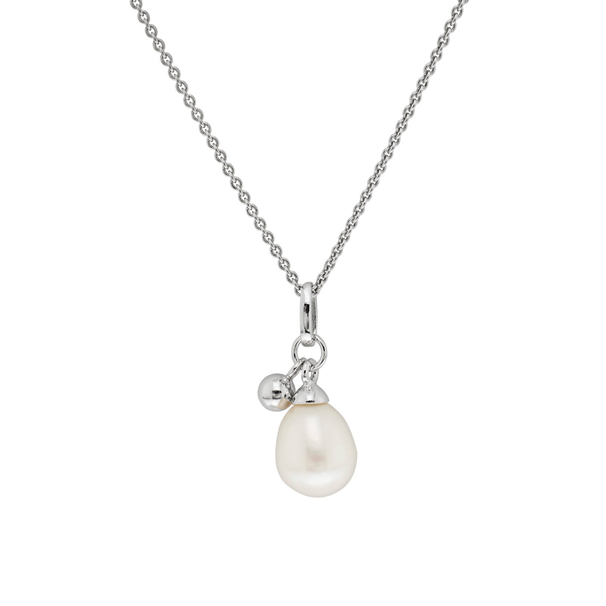 Sterling Silver Pearl Necklet