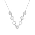 Sterling Silver CZ and Pearl Necklet